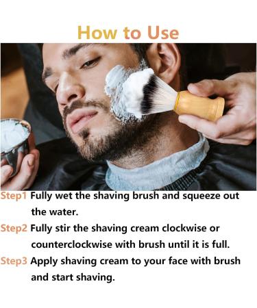 Men's Shaving Brush with Real Wood Base and Nylon Hair - Perfect for Wet Shave | Razor Brush for Shaving Foam - Buy Online on GoSupps.com
