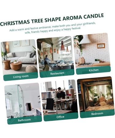 FOMIYES Christmas Tree Candles - Red Scented Tealight Decor for Holiday Tablescape | 9X8.8X8.5CM - Buy Online on GoSupps.com