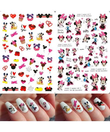 Mickey Mouse Nail Art Stickers - Adorable Cartoon Decals for Women, Girls, Kids - 6 Sheets (480+ Decals) - Self-Adhesive Design for Cute Kawaii Nails - A72 - Buy Online on GoSupps.com