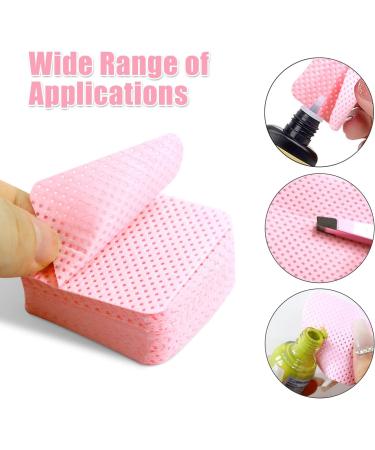 Qufiiry 300 Lint-Free Nail Towels & Cotton Pads - Perfect for Gel Nail Polish Removal (Pink) - Buy Online on GoSupps.com