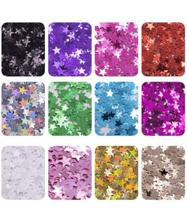 Buy 24 Boxes Holographic Nail Seedlettes | Kalolary Colorful Stars Confetti & Sequin Polish Flakes for DIY Manicure & Body Decor - International Shipping Available! - Buy Online on GoSupps.com