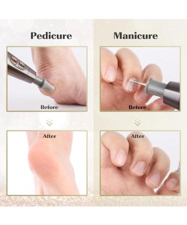 Beautural Electric Manicure Pedicure Set | Professional Nail Miller with 10 Attachments & LED Light - Gray | Ultimate Nail Care for Hands & Feet - Buy Online on GoSupps.com