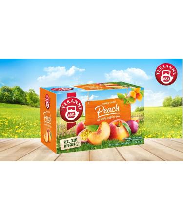 Teekanne Peach and Passion Fruit All Natural Real Fruit Tea Infusion Sunny Sweet 20 Teabags - Buy Online on GoSupps.com