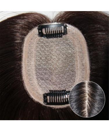 2.8"x4" Double Silk Base Human Hair Crown Topper Handmade for Women Dark Blonde Color 14" - Buy Online on GoSupps.com