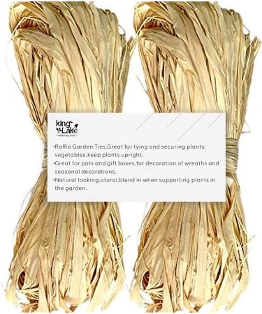 Natural Raffia Paper Christmas Raffia Ribbon for Florist Bouquets Decoration Crafts Raffia Ribbon 2X 50g brown - Buy Online on GoSupps.com