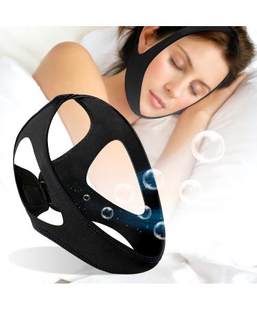 Anti-Snoring Chin Strap for CPAP Users Snoring Solution-Chin Strap Effective Anti-Snore Strap to Reduce Snoring and Get a Peaceful Sleep for Men and Women