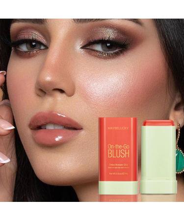 Make up Blushes Stick Cream Buildable Multi Stick | Shimmery Face Blushes Easy Application Shimmery Face Blushes for Lipstick and Eye Shadow Shakven 03# - Buy Online on GoSupps.com