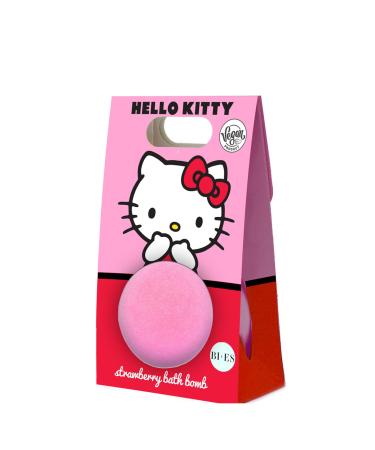 Hello Kitty Strawberry Bath Bomb for All Ages and 100% Vegan 165g