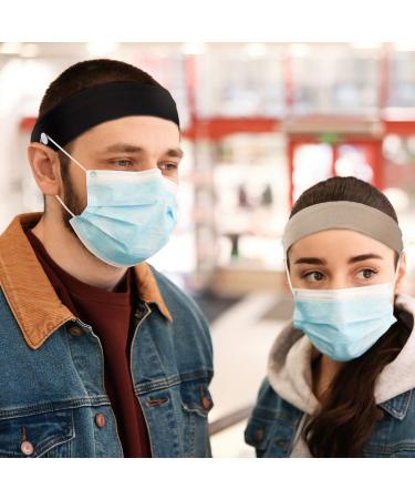 WILLBOND 16-Piece Button Style Elastic Headbands for Yoga, Sports, and Nurses - Non-Slip Sweatband with Ear Protection Holder - Multicolored - Men Women Friends - Buy Online on GoSupps.com