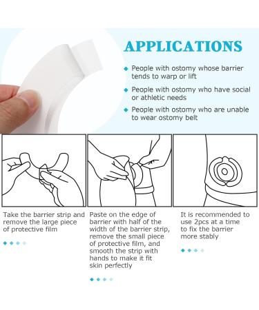 MILISTEN Coloplast Barrier Strips 20Pcs Skin Barrier Strip Wide Skin Barrier Elastic Barrier Strips Medical Supplies Hydrocolloid Extenders for Colostomy Bags Stoma Bag - Buy Online on GoSupps.com