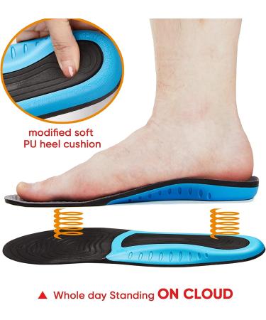Footsecret Work Boot Insoles | Heel Pain Relief & Shock Absorption Inserts | Men 9.5-11.5/Women 10.5-12.5 Gray - Buy Online on GoSupps.com