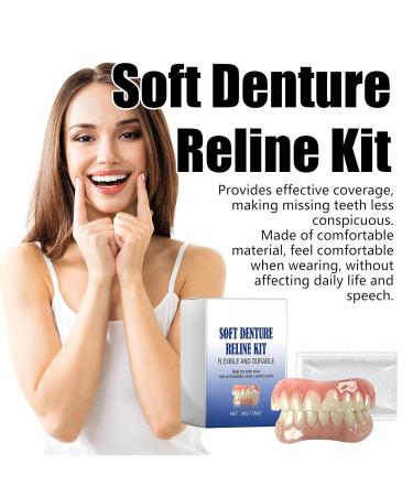 2025 Full Denture Set Silicone Reline Denture Set Denture Reline Kit Premium Denture Natural-Looking Teeth Soft & Comfortable - Buy Online on GoSupps.com