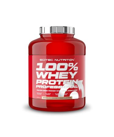 Scitec Nutrition 100% Whey Protein Professional with key amino acids and digestive enzymes Contains no added sugars 2.35 kg Chocolate-Cookies & Cream