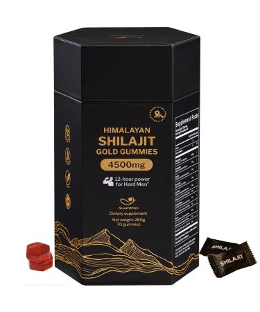 Organic Pure Himalayan Shilajit Gummies with Ashwagandha and Sea Moss Gold Shilajit for Men & Women Supplement 105+ Natural Trace Minerals 70-Gummy (11-Ingredient Recipe) 70 Count (Pack of 1)