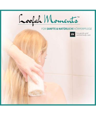 Buy Natural Loofah Sponge | Vegan & Plastic-Free Shower Scrub | Loofah Moments 22 cm - Buy Online on GoSupps.com