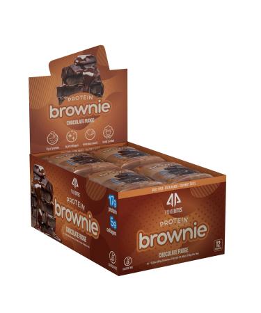 Prime Bites Protein Brownie from AP Sports Regimen | 16-17g Protein | 5g Collagen | Delicious Guilt-Free Snack | 12 bars per box (Chocolate Fudge, 12 count) Chocolate Fudge  12 Count (Pack of 1)