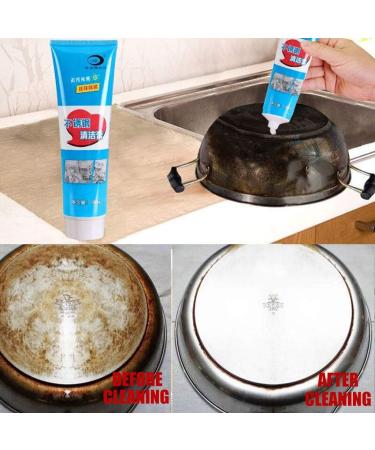 MarryLee Multi-Purpose Magic Stainless Steel Cleaning Paste Polishing Scratching Paste Ceramic Tile Door and Window Pot Pot Bottom polishing Paste for Clean and Brighten Stainless Steel (Blue) - Buy Online on GoSupps.com