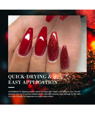 AZUREBEAUTY Glitter Nail Dip Powder Set - 6 Colors for Festive French Manicures | DIY Christmas Gifts - Buy Online on GoSupps.com