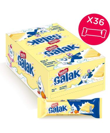  Italian Gourmet E.R. Nestl Galak White Chocolate Bars 40g pack of 36 bars + Italian gourmet polpa 400g - Buy Online on GoSupps.com