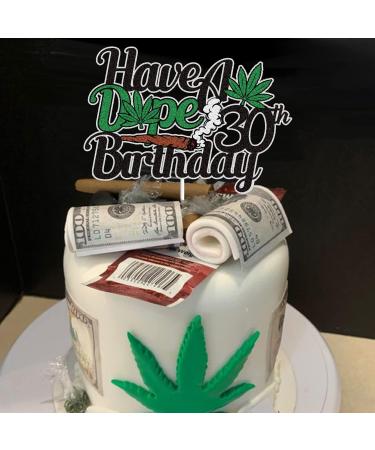21 Have a Dope Birthday Cake Topper Twenty One Years Old Black Green Glitter Pot Leaf Weed Leaves Happy 21st Birthday Cake Decoration Marijuana Dope 420 Birthday Party Supplies for Man Women (30) - Buy Online on GoSupps.com