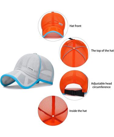 Aivtalk Children's Mesh Baseball Cap - UV Protection Summer Sun Hat for Boys & Girls - Gray Outdoor Sport Hat - Buy Online on GoSupps.com