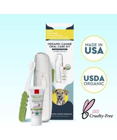 RADIUS Puppy Kit: USDA Organic Dog Toothbrush & Toothpaste - Ultra Soft Bristles for Dental Care - Buy Online on GoSupps.com