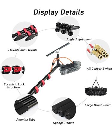 Window Cleaning Rod/Water Feeding Telescopic Brush/Extendable Cleaner for PV Panel Cleaning Truck Windows 12m 35cmbrushhead-12M/39FT 35cmbrushhead 12M/39FT - Buy Online on GoSupps.com