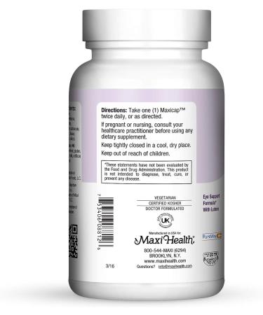 Maxi Health Bilberry Supreme Eye Support Formula - 120 Count - Buy Online on GoSupps.com