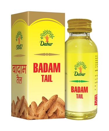 Dabur Badam Tail Pure Almond Oil for Hair Loss, is Edible (100 ml / 3.38 fl oz)