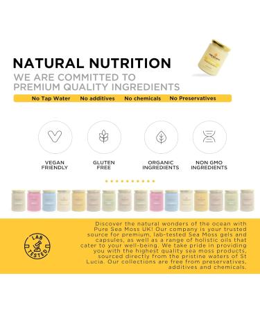 Organic Sea Moss Gel by Pure Sea Moss UK - The Original 720ml Made with Wildcrafted Organic Sea Moss - Vegan Irish Seamoss Sourced from St Lucia (720ml) 720 ml (Pack of 1) - Buy Online on GoSupps.com