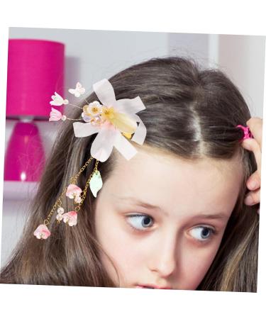 Beaupretty 3 Pairs tassel flower hair clip infant hair accessories pink hair clips infant hair clips ribbon pink hair clips for babies girl hair accessories child flower hairpin Hanfu - Buy Online on GoSupps.com
