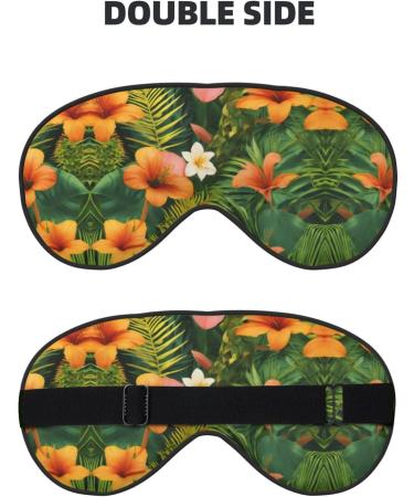 Hojas Tropicales Y Flores Print Double-Sided Eye Mask Soft and Light Blocking for Enhancing Sleep Quality - Buy Online on GoSupps.com