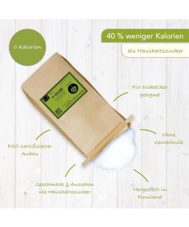 Naprovita 1kg Birch Sugar - Premium Plastic-Free Xylitol Sweetener from Finland | Vegan Sugar Substitute - Buy Online on GoSupps.com