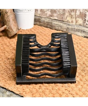 Neez Cast Iron Boot Scraper with Brush - Heavy Duty Welly Puller for Wellies - Outdoor Mud and Dirt Remover - Buy Online on GoSupps.com