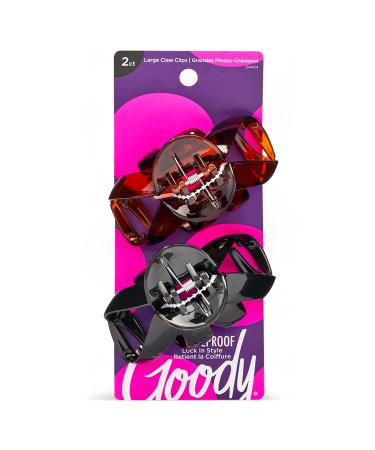 Goody Classics Claw Hair Clip  Large Spider  2 Count Black  Tortoise 2 Count (Pack of 1) - Buy Online on GoSupps.com