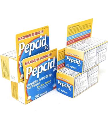 Pepcid AC Tablets Maximum Strength - 50 ct Pack of 4 - Buy Online on GoSupps.com