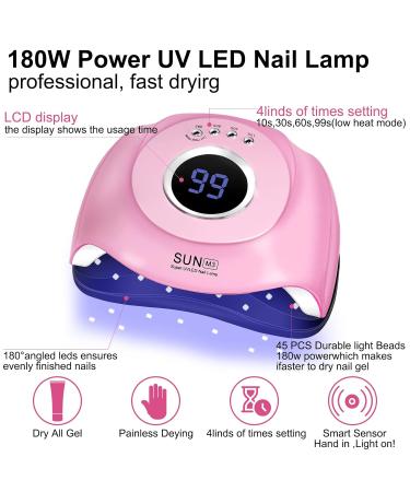 YALSYNY Nail Polish Kit with 180W UV LED Nail Dryer and Electric Nail Drill - Manicure Tools - Buy Online on GoSupps.com