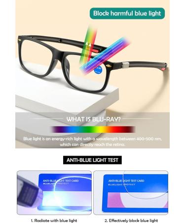 Koosufa Blue Light Filter Reading Glasses - Magnetic Closure Clip for Men & Women | Light Reading Aid with Pull-Out Iron-On Ends | Neck Hanging | Multiple Strengths Available - Buy Online on GoSupps.com