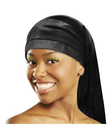 Donna Satin Braid Bonnet Black Cap  Womens Braid Bonnet  Loc Bonnet  Twist Bonnet 1pc Black Braid Cap