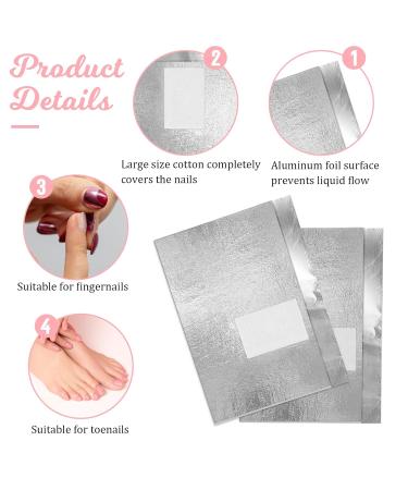 200 Pcs Nail Polish Remover Gel Foil Wraps - Soak Off Gel Polish Remover Pads for Easy Gel Manicure Cleanup - Buy Online on GoSupps.com