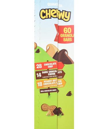 Quaker Chewy Granola Bars Variety Pack 60 Count 0.84 Oz Net Wt 50.7 oz bars 50.7 ounces (717581) - Buy Online on GoSupps.com