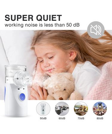 Portable Ultrasonic Mesh Nebulizer for Adults & Kids - Home Daily Use Steam Inhaler for Breathing Problems - Buy Online on GoSupps.com