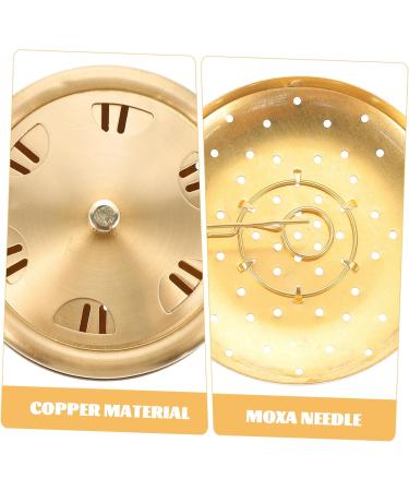 Healeeved 5er-Box Smoke-Free Moxibustion Tool Set - Adjustable Copper Moxa-Stick Container 5PCs Golden Moxibustion Box for Home Use - Buy Online on GoSupps.com