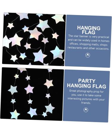 Colorful Stars Pull Flag Party Decoration | Holographic Star Garland & Bunting | Festive Christmas Tree Supplies - Buy Online on GoSupps.com