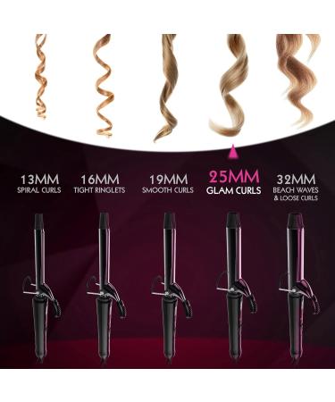 Wahl 25mm Ceramic Curling Wand with Swivel Cord for Shiny Curls - Quick Heat Barrel Clamp Styling Tool - Buy Online on GoSupps.com