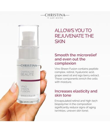 Christina Chateau de Beaute Serum - Retinol & Hyaluronic Acid | Anti-Aging Face Serum for All Skin Types | Moisturizing Wrinkle Smoothing Elasticity Boost | 30ml - Buy Online on GoSupps.com
