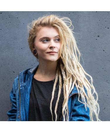 WLLHYF 18-Piece Metal Hair Clip Set for Women & Girls - Spiral Serpent Celtic Hair Cuffs & Dreadlock Coil Jewelry in Gold & Silver - Buy Online on GoSupps.com