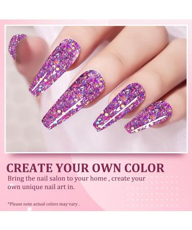 28g Pink Glitter Acrylic Nail Powder for French Manicure - HJ-NAP017-No.43 - Buy Online on GoSupps.com