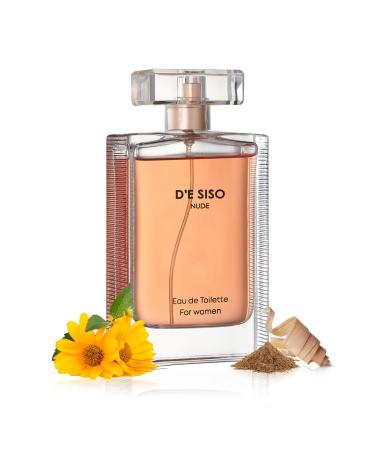 D'e Siso Classic Nude Sweet Perfume for Women - Eau de Toilette Floral Fragrance with Vanilla Jasmine Bulgarian Rose Vetiver Patchouli and Musky Ingredients - Perfume de Mujer (100ml 3.4Oz)