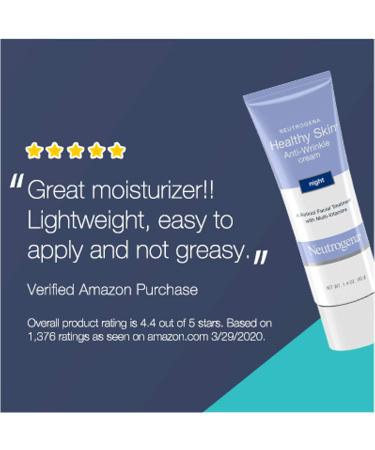 Neutrogena Healthy Skin Anti-Wrinkle Night Cream 1.4 oz - Anti-Aging Moisturizer - Buy Online on GoSupps.com
